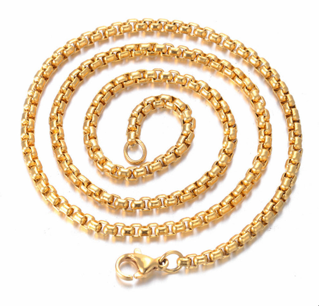 Leopard Nebula – 14K Gold Vacuum Plated Stainless Steel Pendant & Chain
