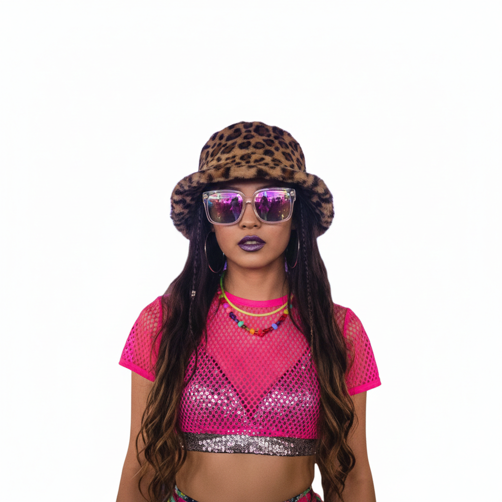 ๐ Celestial Kitty Plush Leopard Faux Fur Bucket Hat