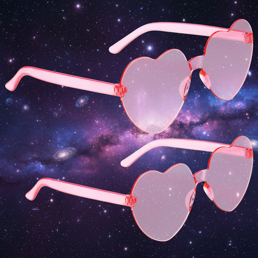 Duo of the Heart Nebula: Cosmic Pink Frames (2 Pairs)