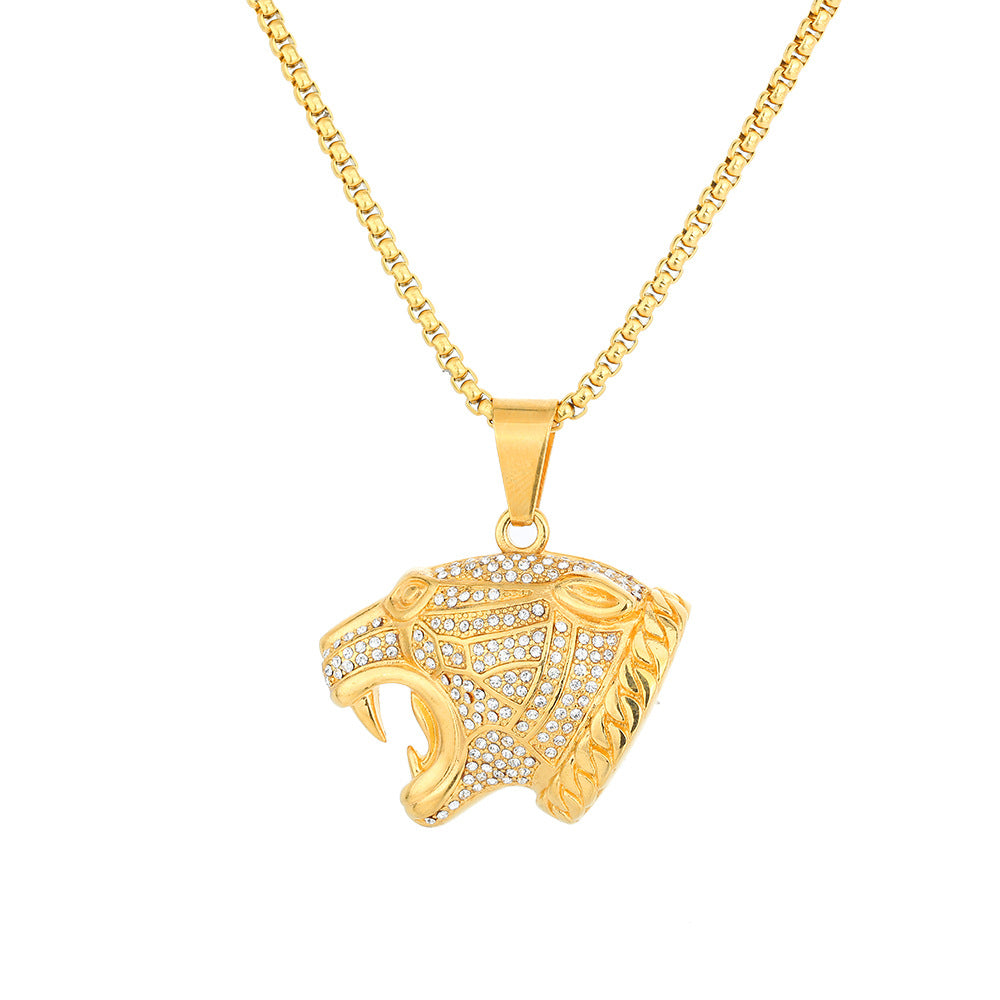 Leopard Nebula – 14K Gold Vacuum Plated Stainless Steel Pendant & Chain