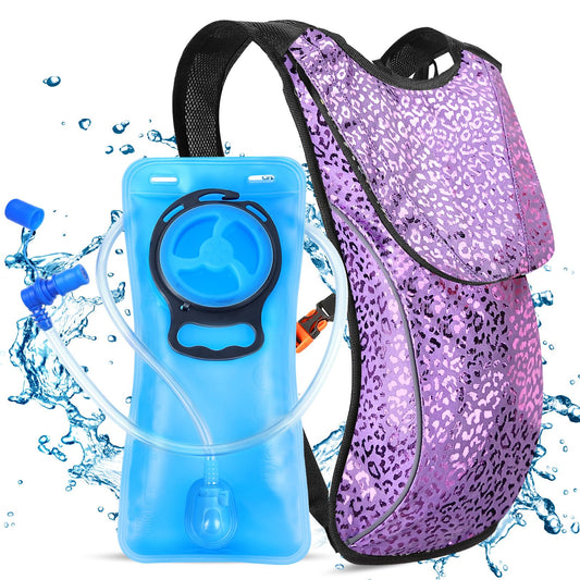 Space Kitty: Ultraviolet Purple Leopard Hydration Pack & 2L Reservoir