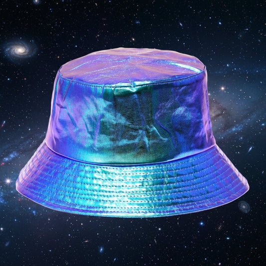 Space Queen Metallic Purple Bucket Hat