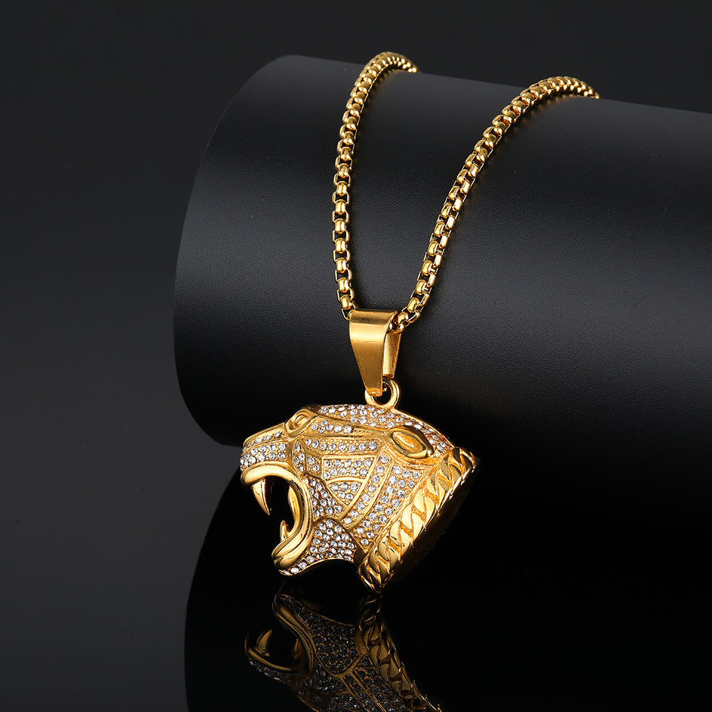 Leopard Nebula – 14K Gold Vacuum Plated Stainless Steel Pendant & Chain
