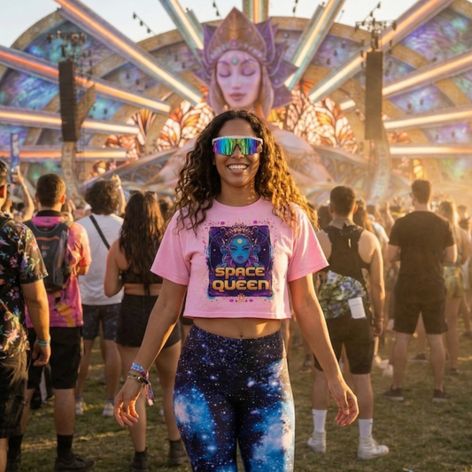 Space Queen Khmer Royalty Women's Crop Top