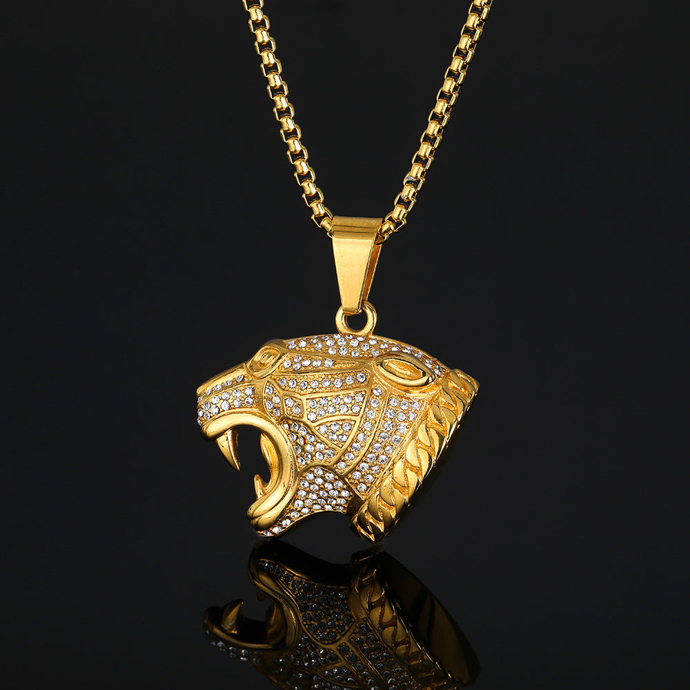 Leopard Nebula – 14K Gold Vacuum Plated Stainless Steel Pendant & Chain