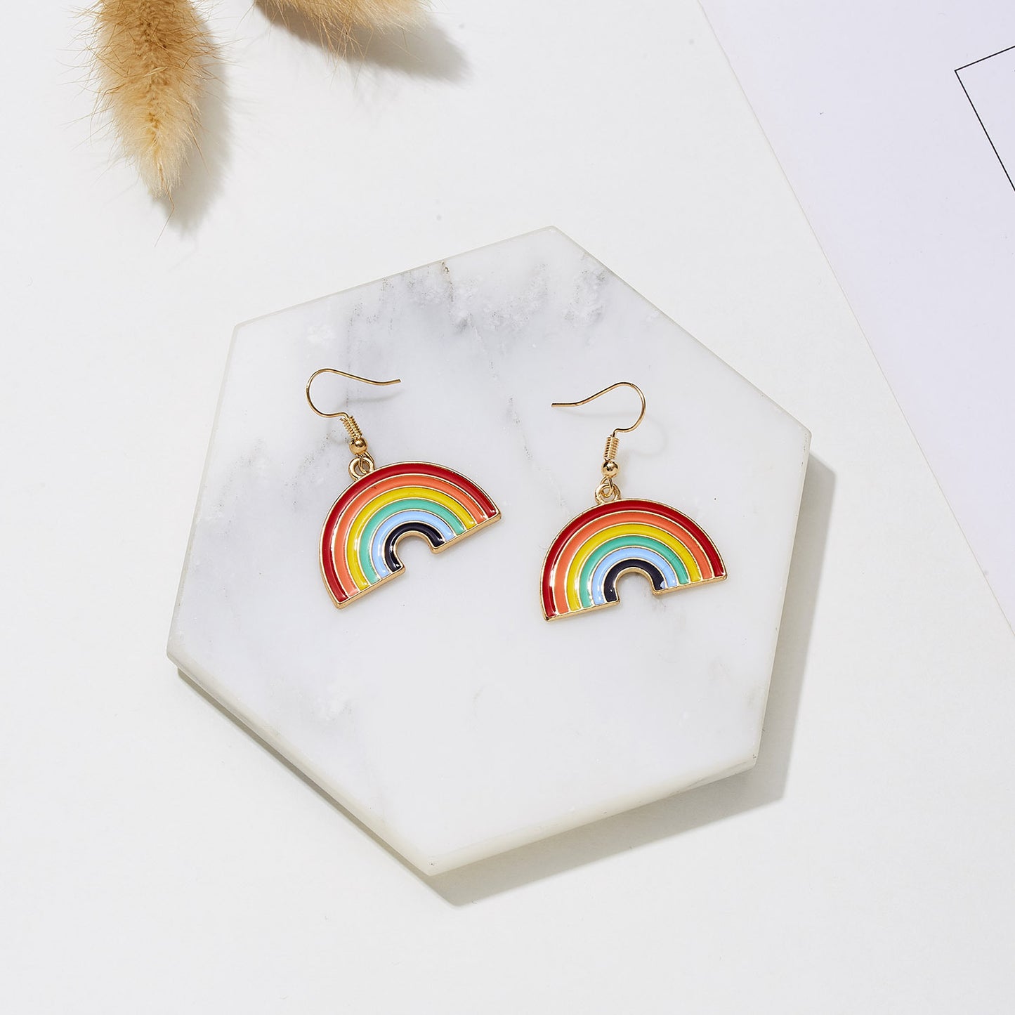 Rainbow Nebula Geometric Pride Jewelry Set