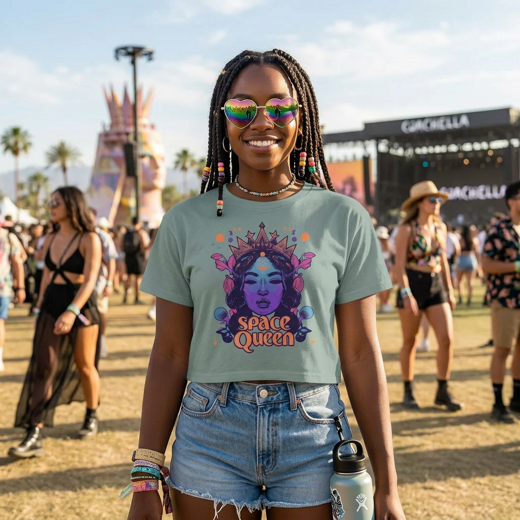 Space Queen Celestial Crop Top