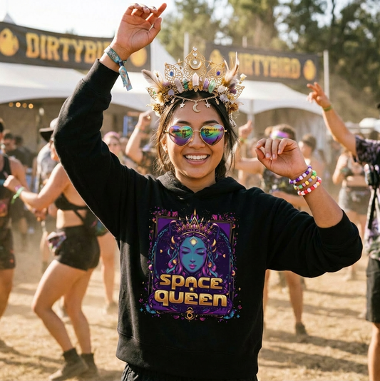 Space Queen Khmer Royalty Organic Women's Hoodie